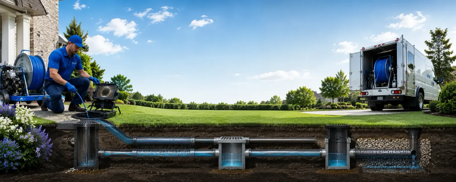Outdoor drain cleaning information for Pentress, WV